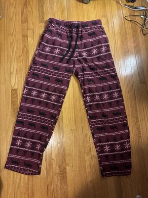 Croft & Barrow Men’s Pajama Pants – Small – Red Snowflake & Moose  Winter Lounge - Image 1 of 4