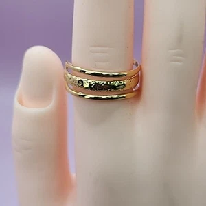 NEW Kloudy Three Layer Ring JDR201672. Gold Tone. Size 7.5 Adjustable - Picture 1 of 7
