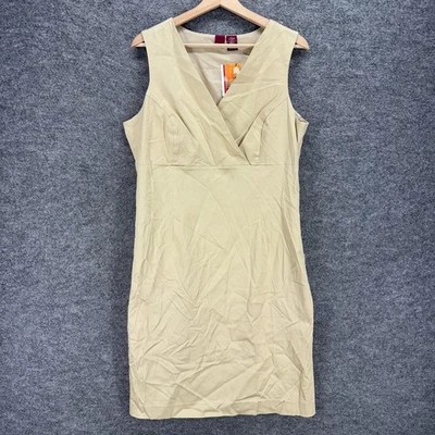 Nuevo Vestido Merona Mujer 14 Beige Vaina Midi Cuello en V Sin Mangas Forrado Algodón Foto 1 de 4