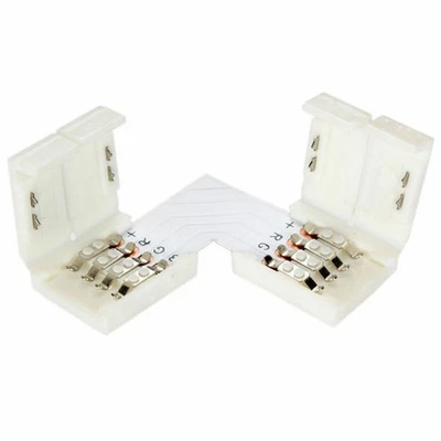 5* 3528 5050 4Pin 10mm L Shape Adapters PCB LED Strip Connectors No soldering F - Image 1 of 4