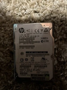 HP EG1200FDNJT HDD 1.2TB SAS 6Gb/s 2.5" 726480-001 512 b/s - Afbeelding 1 van 2