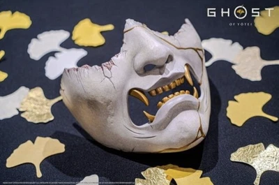Ghost of Yotei Collector’s Edition Onryo Menpo Mask Replica w/ Stand NEW Japan - Image 1 of 4