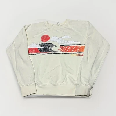 O'Neill 女式奶油色和橙色运动衫,尺寸 M — 第 1/4 张图片