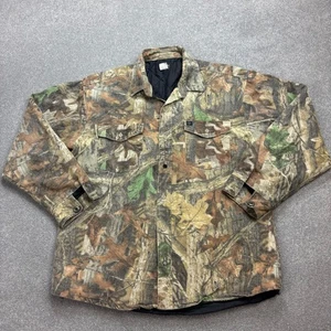 Realtree Overshirt Adult Large Brown Shacket Camo Hunting Workwear Shirt Mens - Picture 1 of 9