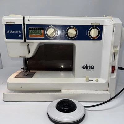 Superb Swiss ELNA Air Electronic SU 390B Carina Sewing Machine - Variable Speed - Image 1 of 4