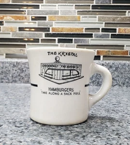 RARE Krystal Restaurant Coffee Mug Shenango China 1953 "Take Along a Sack Full" - Picture 1 of 8
