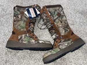 ✅ Rocky Snake Waterproof Boots Mens 11M Mossy Oak Camo Goretex 16" Hunting 7528 - Picture 1 of 19