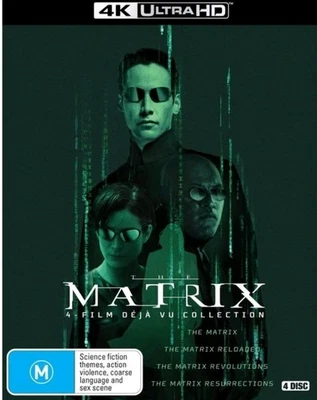 THE MATRIX.4 Film Deja Vu Collection.4KUHD blu-ray.4Disc.Brand New,Sealed.RgFree - Image 1 of 4
