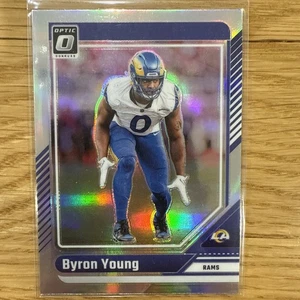2024 Panini Donruss Optic Byron Young #119 Silver Prizm SP Los Angeles Rams - Bild 1 von 2