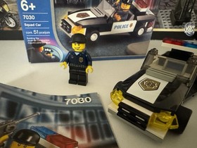 LEGO World City Squad Car 7030 Complete Set Box Police Car Minifigure Included