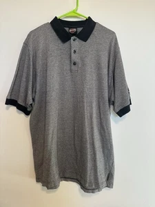 Harley Davidson Polo Mens XL Gray Black Logo Salt Lake City Short Sleeve - Picture 1 of 7