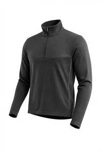 Salomon Men’s Motomesh Long Sleeve Activewear 1/4 Zip Pullover  Black/Gray M - Bild 1 von 17