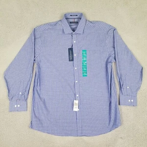 Tommy Hilfiger Shirt Mens 17 - 17.5 34/35 Blue Regular Fit Button Down Stretch - Picture 1 of 12