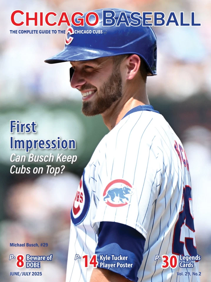 Chicago Cubs June-July 2025 Program/Scorecard Michael Busch Wrigley Field - Image 1 of 1