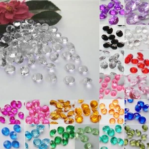 TtS 3 4.5 6 10MM Wedding Party SCATTER Table Crystals Diamonds Acrylic Confetti - Picture 1 of 25