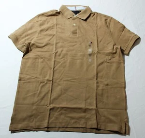 Tommy Hilfiger Para Hombre Calce Regular Elastizado Tommy Polo CG2 Country Marrón Mediano Nuevo con Etiquetas - Imagen 1 de 5
