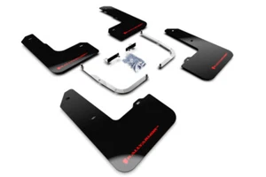 FOR 2019-2021 HYUNDAI VELOSTER N RALLYARMOR UR MUD FLAPS BLACK WITH RED LOGOS - Picture 1 of 3