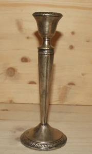 Vintage Crown sterling silver hand crafted weighted candlestick - Picture 1 of 12