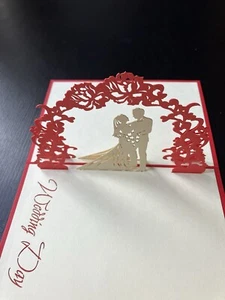 3D Pop Up Hochzeitskarte - Bild 1 von 3