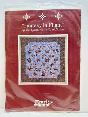 The Quilter's Guild of Dallas Texas Fantasy In Flight Butterfly Quilt Pattern - Image 1 of 3