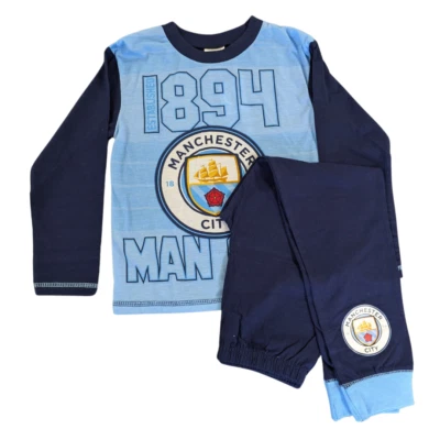 Manchester City Fußball Kinder Schlafanzug - Option zur Personalisierung - PJS