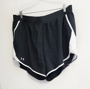 Under Armour Womens Plus Size Fly By 2.0 Shorts Black/White Sz 3X -NWT - Picture 1 of 1