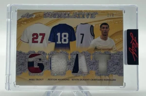 2023 Leaf Superlative Sports MIKE TROUT MANNING DURANT RONALDO Patch 2/4 GOAT - Picture 1 of 2
