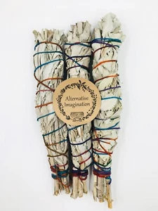 3 Pieces of 8-9" California White Sage - Packaged with Organic Sage - Picture 1 of 5