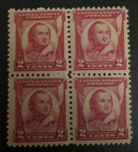 US Briefmarken #690 postfrisch OG Gen. C. Pulaski 2¢ 4er Block - Bild 1 von 2