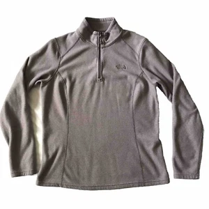 The North Face Giacca Viola Pile Leggero 1/4 Zip Maglione Donna Grande TNF - Foto 1 di 9