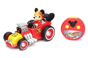 Mickey Mouse Red Roadster Racer R C Car with Spin Feature Remote Control Toy - Picture 1 of 6