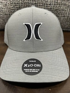 L/XL Hurley Men's Gray H2O Dri Max Hat. Very Nice Light Hat - Picture 1 of 5
