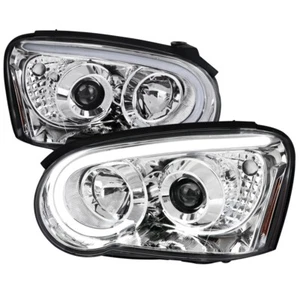 Se adapta a 04-05 Subaru Impreza WRX STI Outback Proyector Faros con Barra LED Cromo - Imagen 1 de 4