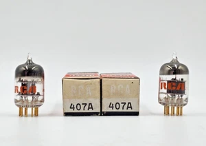 407A Match Balance Pair Gold Pin RCA New (New Old Stock) Guaranteed Tested Tube - Picture 1 of 3