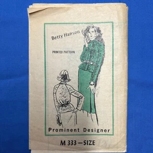 Mail Order M333 Betty Hanson Sewing Pattern Misses' Jacket Skirt Size 12 Bust 34 - Picture 1 of 4