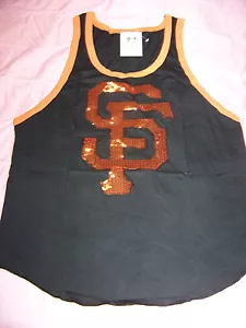 Camiseta sin mangas Victoria's Secret ROSA San Francisco Giants Nueva con etiquetas mediana BLING - Imagen 1 de 2