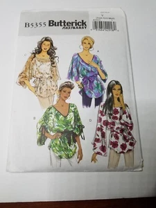 BUTTERICK 5355 MISSES' TOP W/ SASH SIZE XSM-MED UNCUT - Picture 1 of 2