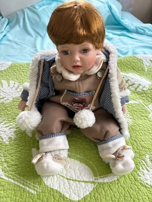 Vtg. Paradise Galleries/Dreams & Treasures Porcelain Doll, Jacob, Ltd. Ed., 20”! - Image 1 of 4