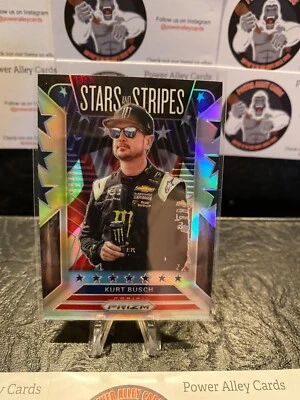 2020 Panini Prizm Kurt Busch Stars & Stripes Prizm Refractor No.SS8 Nascar - Image 1 of 2