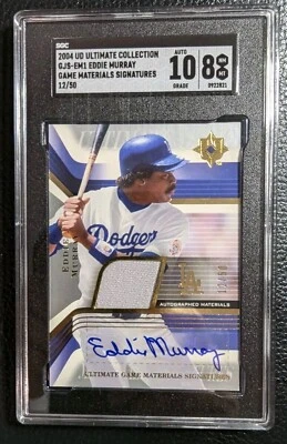 Camiseta deportiva Ultimate Collection 2004 Eddie Murray autógrafo juego usada SGC 10 8 POP 1 Foto 1 de 3