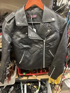 No Boundaries Junior XS Kunstleder Motorradjacke - Bild 1 von 3
