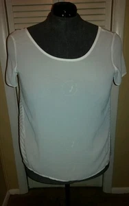 Ivory Textured Tie Back Top Short Sleeve New Plus Size 1x - Picture 1 of 7