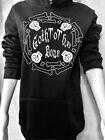 Black lightweight long sleeves hoodie grunge egirl Goth to the bone 