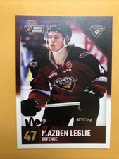 Mazden Leslie Signed Vancouver Giants WHL Card 2023 NHL Draft 1
