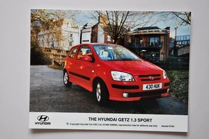 Foto Stampa Auto - Hyundai Getz 1.3 Sport 2004 - Rosso - Vista Anteriore/Laterale - Foto 1 di 1