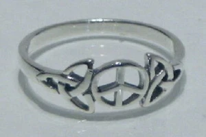 Sterling Silver Celtic peace knot Ring sizes 6, 7, 8 and 9 - Picture 1 of 1