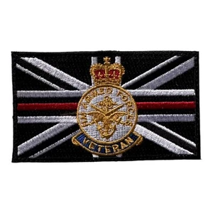 Thin Red Line UK Armed Forces Veteran Crest Tactical hook and loop patch Fire - Bild 1 von 2