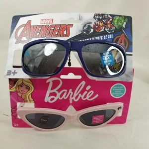 2 Sunglasses MARVEL Avengers   &   Pink BARBIE Girls 100% UV Protection Kids NEW - Picture 1 of 5