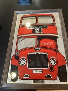 Coca Cola Werbespiegel rot Doppeldecker Bus 12 London Trafalgar Square - Bild 1 von 4