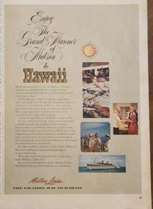 1963 Hawaii Matson Lines Vintage Anzeige 11 x 7 1/2 nach Hawaii - Bild 1 von 2